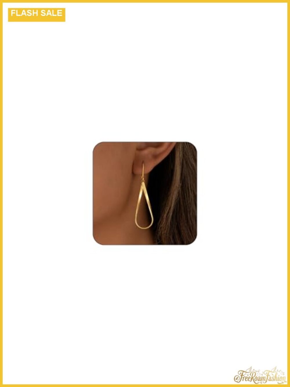 14K Gold Plated Dangle Teardrop Earrings Leverback Women